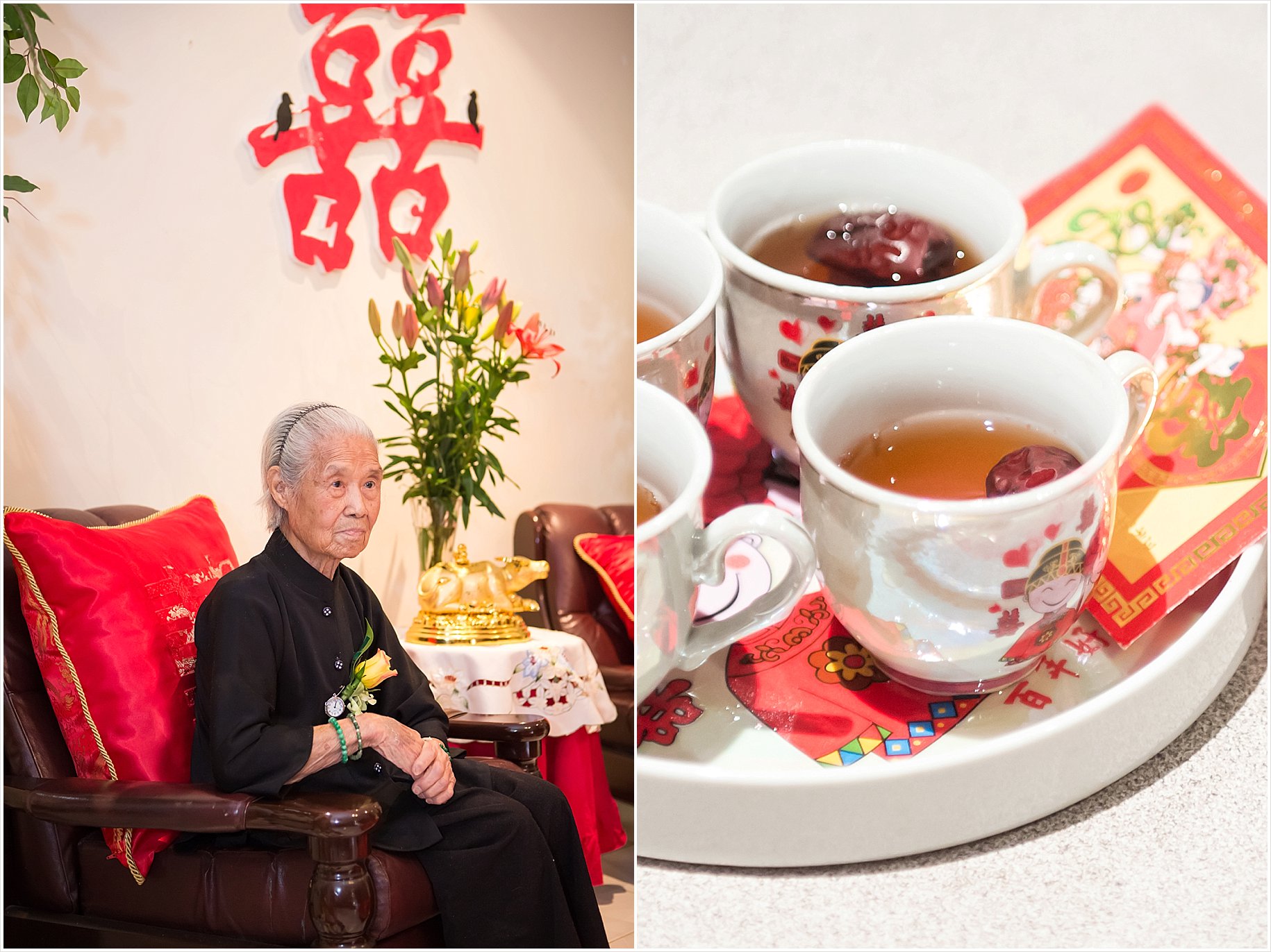 Chinese tea ceremony double happiness wedding photos