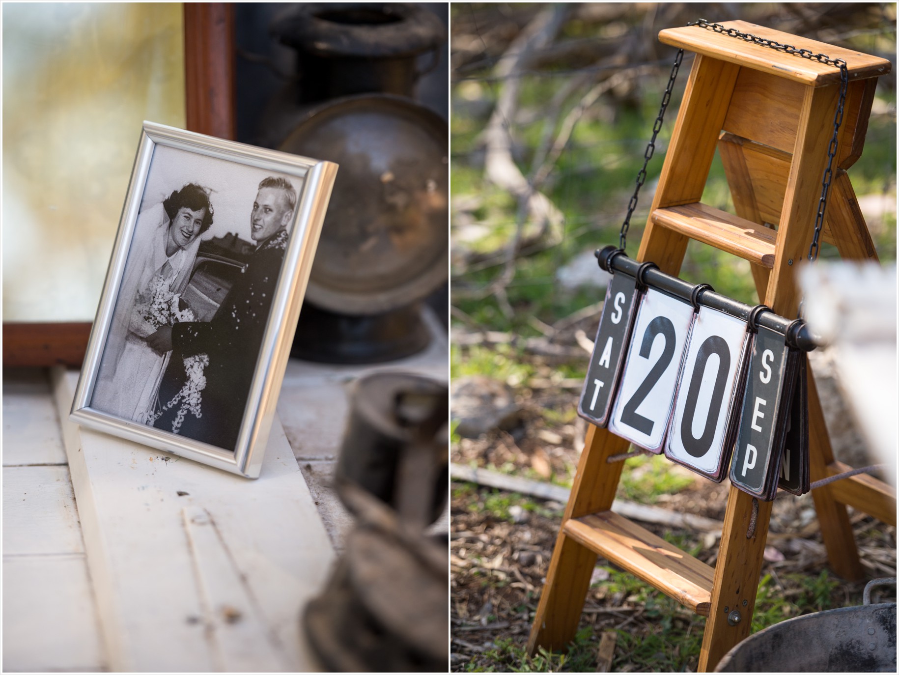 romantic country rustic vintage themed wedding