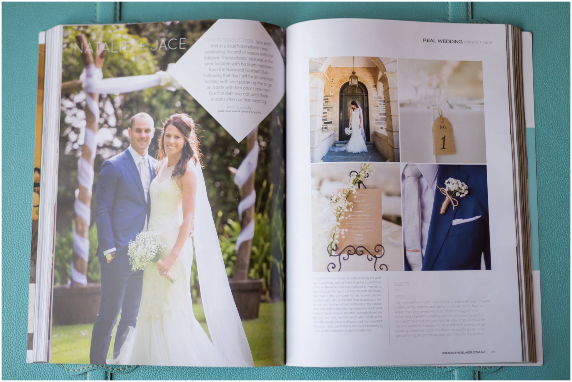 brides of adelaide magazine real life wedding features