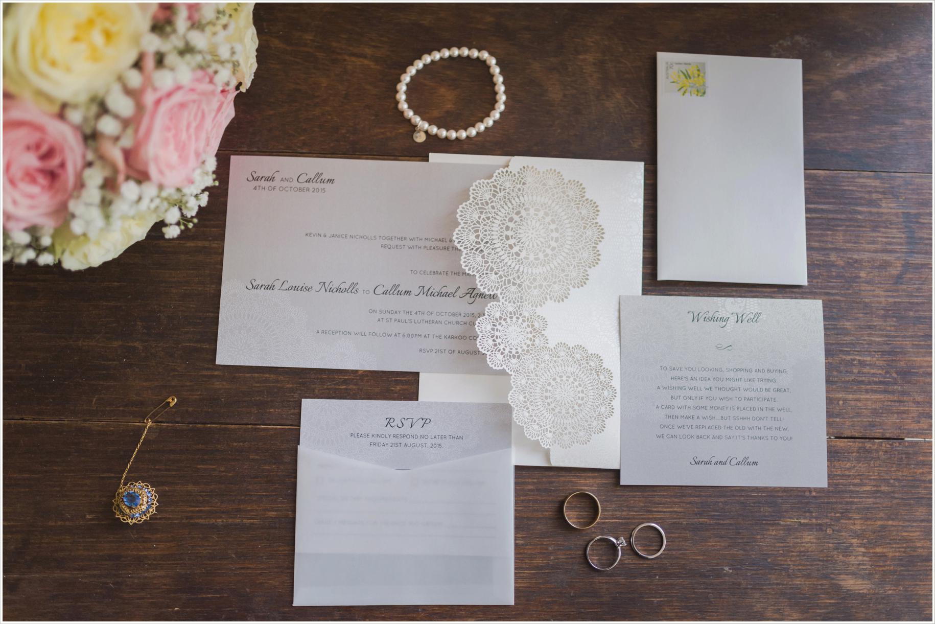 lace wedding invites