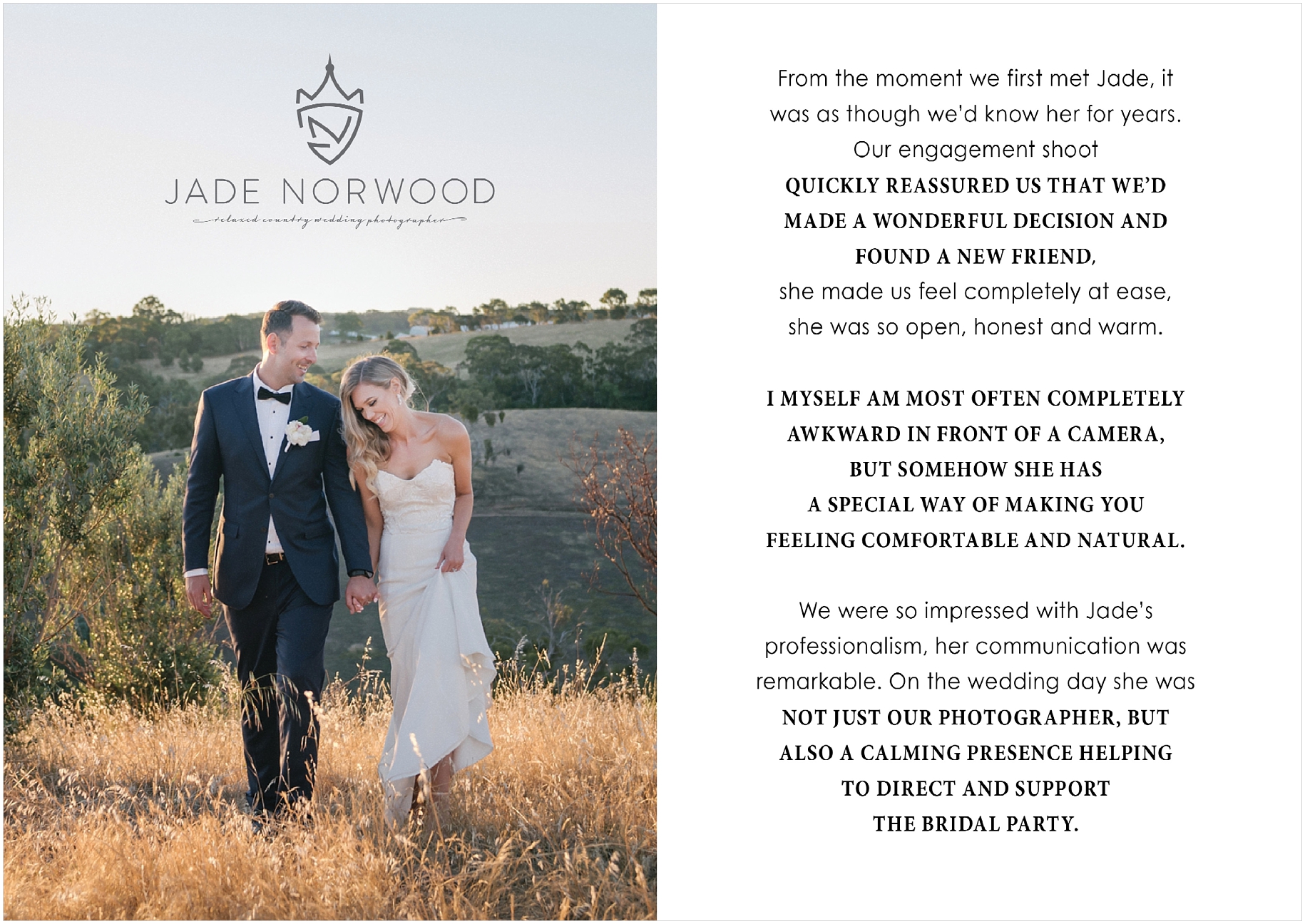Adelaide wedding photographers review testimonials 