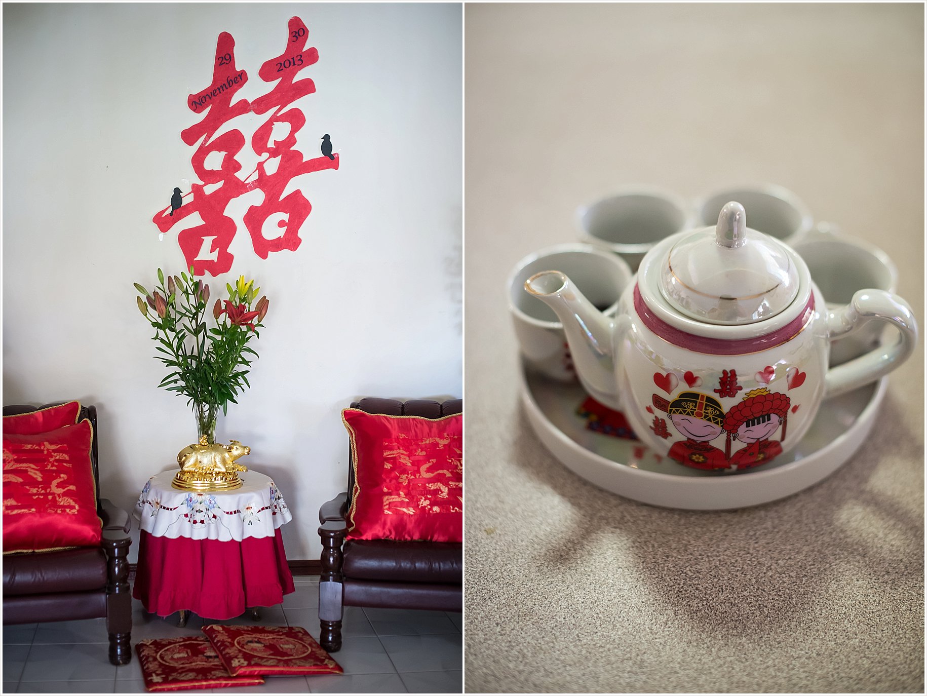 Chinese tea ceremony double happiness wedding photos
