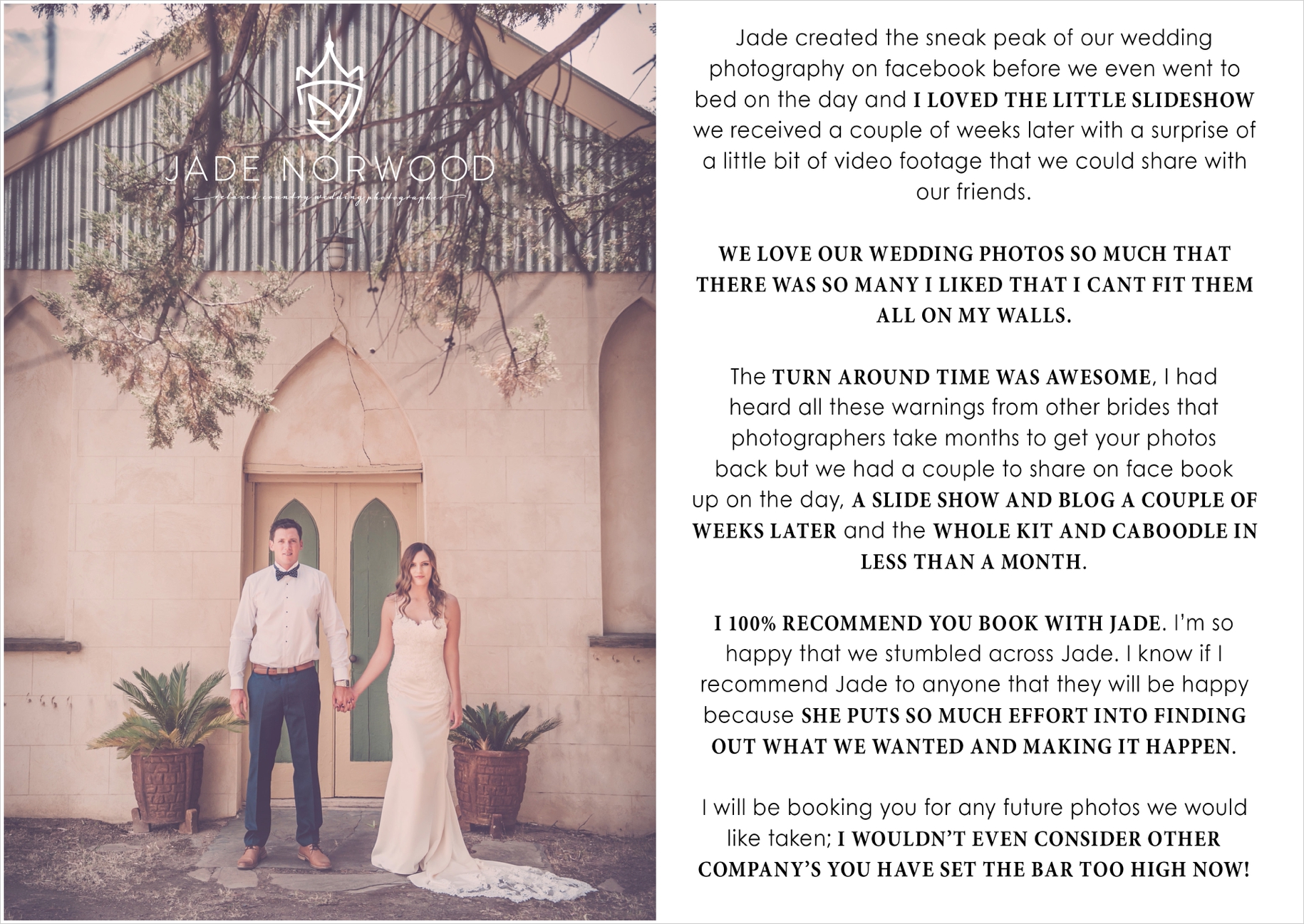 adelaide wedding photographers reviews