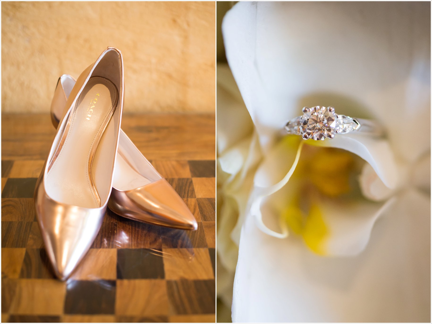 gold coach wedding shoes for bride