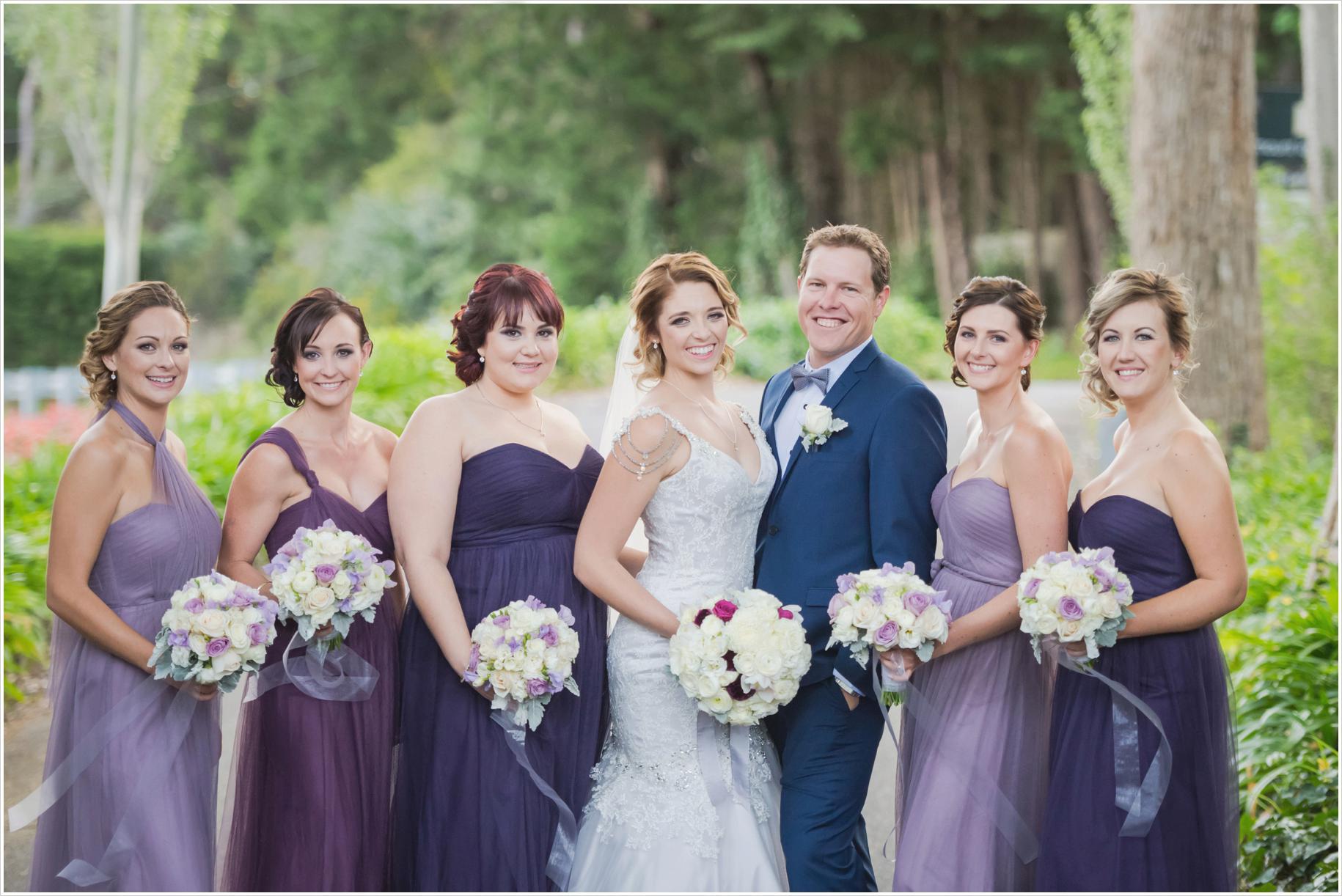 mount lofty house wedding bride and groom and bridesmaids